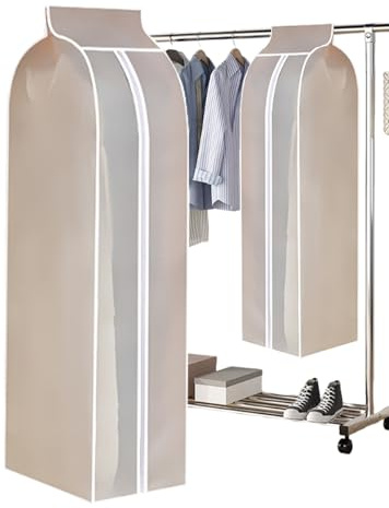 Biniveil Borse Abbigliamento Armadio - Copriabiti per Vestiti - Organizzatore Trasparente Antipolvere per Abbigliamento in Armadio Giacca Abito Cappotto Vestito