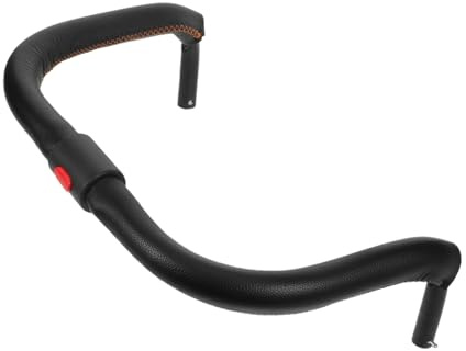 Milisten Barre D'accoudoir Amovible pour Poussette Bébé, Garde-corps de Sécurité Confortable en Cuir Synthétique, Fixation Facile, Accessoire Adaptable Multi-poussettes, Protection Garçon