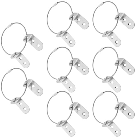 Anclaje Antivuelco para Muebles 8 Piezas, Soporte Metálico Plata