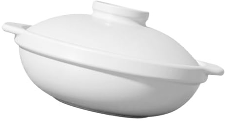 Gatuida Casserole Céramique pour Cuisine Maison et Restaurant Pot à Ragoût Résistant Haute Température avec Couvercle Marmite Terre Cuite pour Cuisson Soupe et Mijoté