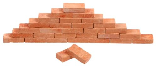 Uonlytech 60 pièces Maquettes Briques Terre Cuite Réalistes pour Décoration de Maison de Poupée et Aménagement Paysager