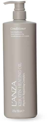 L'ANZA Keratin Healing Oil Lustrous Balsam, För Skadat Hår, Ger Näring Och Glans, Reparerar Och Stärker, För En Glansig Look, Sulfatfritt, Parabenfritt, Glutenfritt, 950 Ml