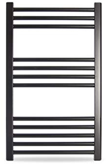 Radiador Toallero Cicsa ZETA X * Radiadores Toalleros de Agua Caliente Calefaccion (Medidas 770 x 500 mm) * Secatoallas de Baño con (450 Ejes) * En Color Negro * 10 AÑOS de Garantía