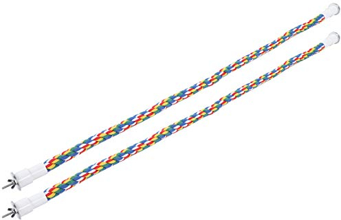 Papageien-Kauspielzeug Baumwollseil, 2 Stück, Vogelkletterseil, drehbare Leiter, Papageienschaukel-Spiralständer, für Sittich, Wellensittich, Conure(105cm)