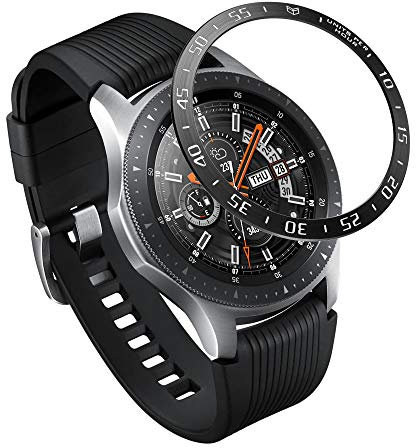 AISPORTS Bezel Ring Compatible with Samsung Galaxy Watch 46mm Bezel Loop Adhesive Cover Anti Scratch Stainless Steel Metal Bezel Styling Dial Protective Case Cover for Samsung Gear S3 Frontier/Classic