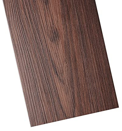 Livelynine PVC Bodenbelag Selbstklebend Holzoptik Retro 16 Fliesen PVC Fliesen Selbstklebend Bodenbelag Badezimmer Wohnzimmer Schlafzimmer Abwaschbar Vinylboden Selbstklebend Holz Mahagoni Rot 90x15CM