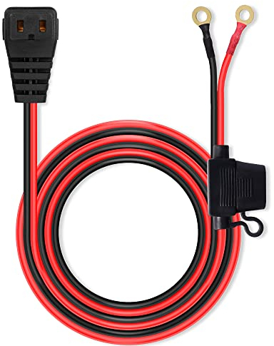 PNGKNYOCN 12V câble d'alimentation pour réfrigérateur de Voiture, 16awg borne o - Ring à la tête de réfrigérateur de Voiture Portable fusible 15A intégré pour réfrigérateur de Voiture Portable (3M)