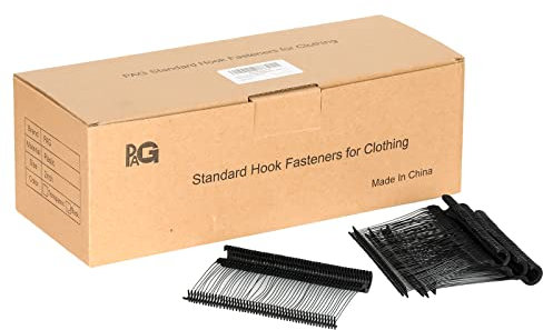 PAG 5cm J Haken Standard Etiketten Befestigungen für Kleidung Preisschild Label,Tagging Widerhaken Geeignet für Kleidungsstück Preisschilder, 3000 Stück, Schwarz