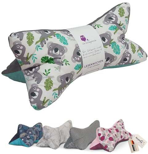 Leseknochen Tiere Nackenkissen Handmade in D, waschbar (Koala Mint)