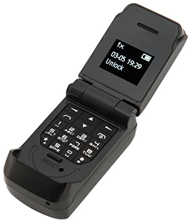 Mini Telefono a Conchiglia, Telefono a Conchiglia 2G GSM Sbloccato, Mini Telefono Cellulare Bluetooth per Anziani, Studenti (Nero)