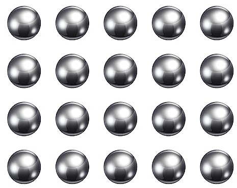 sourcing map 20Stk Präzisionskugeln 12mm Durchmesser G10 Chrome Stahl Kugel für Lager Silber