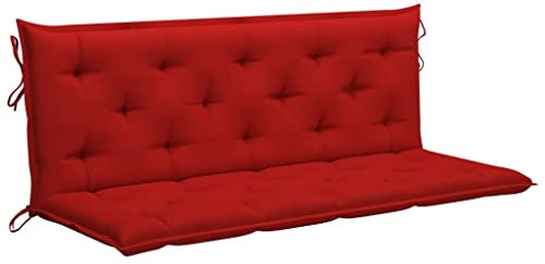 Auflage für Hollywoodschaukel 150x50x7 cm Sitzkissen Bank Bankauflage Outdoor Bierbankauflagen Sitzkissen Bank Sitzauflagen für Bänke Rückenkissen Rot