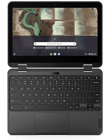 Lenovo Chromebook - Flip design - Intel Celeron N4500 / 1.1 GHz - Chrome OS - UHD Graphics - 4GB RAM - 32GB eMMC - 11.6 IPS to