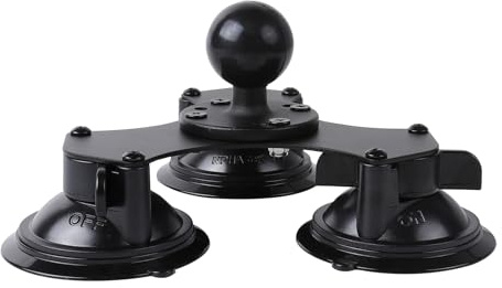 Tripla ventosa con sfera da 38 mm, base di supporto per auto resistente con 3 ventose, compatibile con supporti RAM e altri bracci a doppia presa C