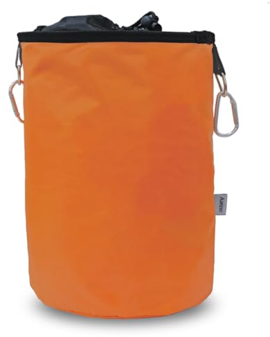 Aieino Wäscheklammertasche mit Haken zum Aufhängen - Große Wäscheklammer Beutel Klammerbeutel Aufbewahrungstasche bis zu 200 Wäscheklammern Wasserdicht für Indoor Outdoor, Orange
