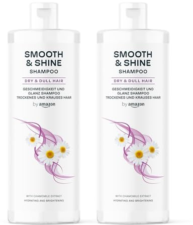 by Amazon - Champú Smooth & Shine, 2 x 400 ml