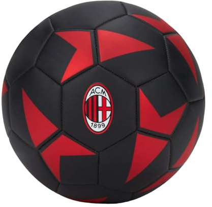 AC Milan Pallone da Calcio, per Partite e Allenamento, Nero, Taglia 5