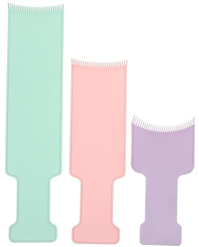 Mikinona 3stücke Haarfärbepaddel Und Farbtafel Aus Robustem Material Mit Strähnchenpinsel Für Einfaches Und Sauberes Haarfärben Wiederverwendbar Für Friseursalons Oder Heimgebrauch