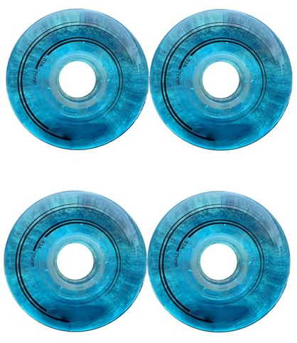 JCXYL EV Roues de Roller en Ligne 83A de 64 mm, 68 mm, 70 mm, 72 mm, 76 mm, 80 mm, pour Patins à Roues alignées sur Asphalte ou Roller Hockey en intérieur et en extérieur, Lot de 4,Bleu,80mm