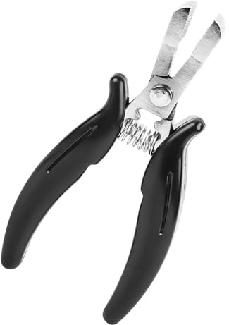 AIBAOBAO Professional Hair Extension Pliers – Multi-Function Micro/Nano Ring Opener & Removal Tool, Fusion Bond Crusher for Making Keratin U-Tip, Anti-Slip Handles for Salon Styling Tongs