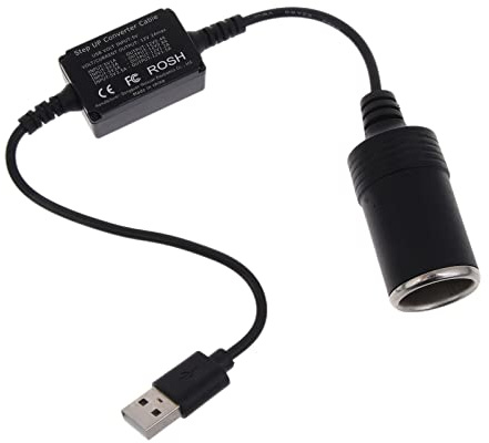 budebuse 0 36 M USB A 12 V Adattatore USB A-5 maschio a 12 Auto Accendisigari Presa Femmina Convertitore di tensione Accendisigari Presa