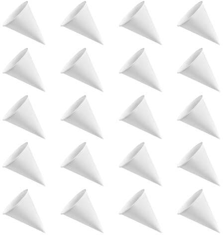 Toyvian 250 Vasos Desechables de Papel Forma de Cono 37 Oz Biodegradables y Ecológicos para Agua y Bebidas Frías Uso en Fiestas y Eventos Pack de 250 Unidades