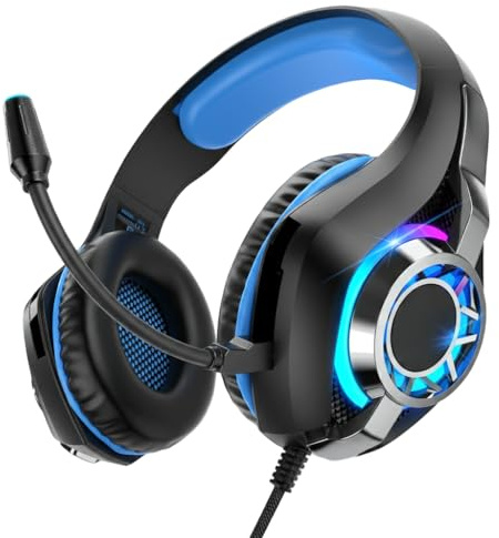 Générique Casque Gaming Filaire avec Microphone Rétractable pour PC et Console