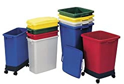 GRAF universalbehållare – innehåll 90 l – LxBxH 510 x 485 x 600 mm, grön