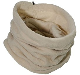k.A. Multifunktions Loop Fleece Schal Halstuch Rundschal Mütze Hoody, Farbe:beige