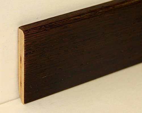 Hobby Legno - Battiscopa Rivestito In Legno Di Wengé Verniciato mm. 82X13X2400 Nr. 2 pezzi totale metri 4,80.