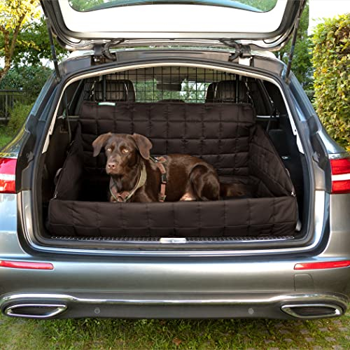Doctor Bark gepolsterte Kofferraumschutz Hundedecke mit Ladekantenschutz & All-Side-Schutz, waschbar & geruchsfrei, Kofferraum Autodecke für Hunde (Gr. S - 60x90 cm/Braun)
