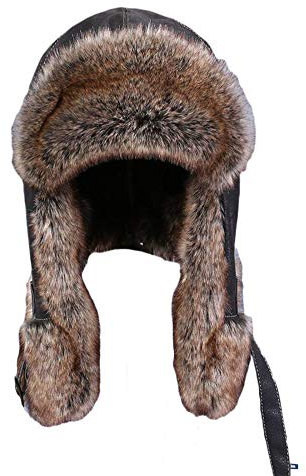 SK Studio Unisex Fliegermütze mit Ohrenklappen Outdoor Kunstfell Ushanka Hut Trappermütze Winddicht Wintermütze
