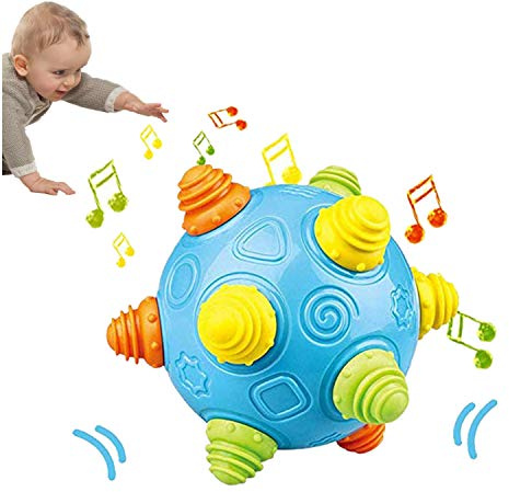 DQTYE BPA Free Baby Music Shake Dancing Ball Bouncing Jumping Sensory Developmental Toy Activation Early Educational Game for Kids Toddlers
