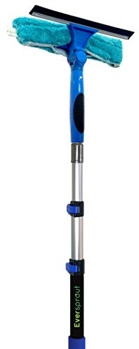 EVERSPROUT Swivel Squeegee & Microfiber Window Scrubber, 1.5 to 3ft Pole