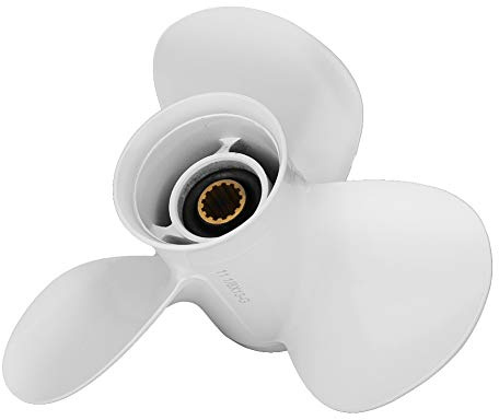 Qiilu Außenbordpropeller, 11 1/8 x13-G Schrauben für Bootsmotoren 3 Blatt Aluminium Boat Propeller Außenbordmotor für 30-60 PS