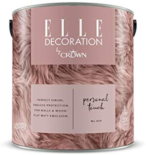 Crown ELLE DECORATION Personal Touch No. 429, 2,5 L, extra-matte Premium Wandfarbe für Innen, für Wände und Holz, hohe Deckkraft, Innenfarbe,mitteltöniges wunderschönes Rouge