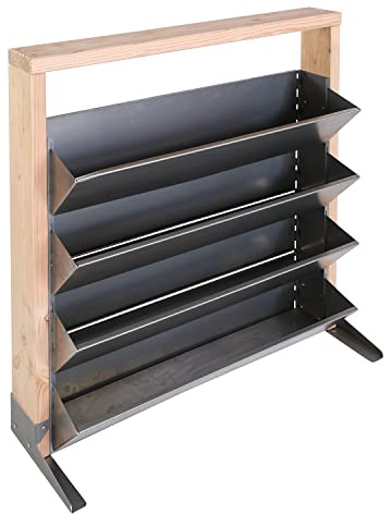 bellissa INALTO M4 vertikales Hochbeet aus Holz & Metall 100x32x100 cm | Pflanzenständer Vertikalbeet Regal mit 4 Pflanzkästen ohne Zwischenböden für Kräuter, Pflanzen & Blumen Vertikaler Garten