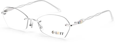 LUFF Rahmenlos Lesebrille für Damen und Herren,Mode Randlose Leicht metall Lesehilfe Blaulichtblockierung,Computerleser,Anti-Augenbelastung