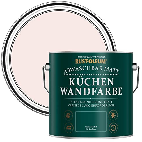 Rust-Oleum abwaschbare matte, geruchsarme rosa Küchenwandfarbe - Porzellan Rosa 2,5 Litres