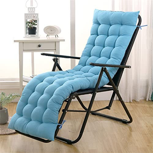Morbuy Cojín para Tumbona de Jardín, Suave y Cómodo Cojín Reclinable Colchoneta Tumbona Exterior Ideal para Tumbonas, Sillas y Hamacas (48x120x8cm,Azul Lago)