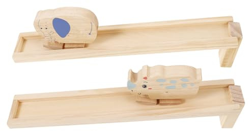 TOYANDONA Holz Bewegungsspielzeug Für Junge Mädchen Robustes Tierspielzeug Lustiges Kinderspielzeug Für Kinderzimmerausstattung Fördert Hand-Augen-koordination Und Motorische Fähigkeiten