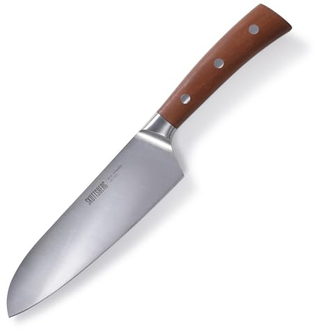 SKOTTSBERG Santokumesser 17 cm – Japanischer 4116 JFE Edelstahl, konturierter Kotibé-Holzgriff (FSC), robust & langlebig - 26° Schärfwinkel