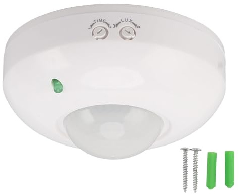 PIR Sensor Motion Switch, 10A 220V Ceiling Mount Movement Detector Occupancy Motion Detector Auto Led Downlights Switch, for Washroom&Corridor Light