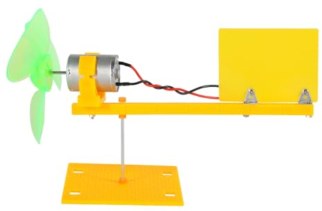 DEWIN Kits d'éoliennes DIY, Kit de générateur d'éolienne Micro 0,01V-24V Petit Moteur CC avec Lames de Support Kits de Projets de Bricolage