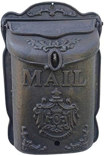 Briefkasten, Briefkasten zur Wandmontage, abschließbare Briefkästen, vertikaler Ndash-Briefkasten mit Schlüsselschloss, mittlere Kapazität, verzinkter Stahldeckel, rostfreier Briefkasten