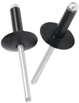 CHATROOM Rivetti Ciechi Neri A Testa Larga in Acciaio Alluminio 30/50 Pezzi (Size : 30Pcs, Color : 3.2x14x10mm)