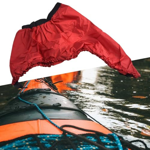 Tavola spray impermeabile per kayak, canoa, barca, protezione premium, cinghie elastiche, facili regolazioni (XL rosso)