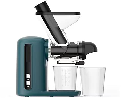 CRBUDY Exprimidor eléctrico Lento multifunción para Frutas y Verduras, Extractor de Prensa en frío, exprimidor automático, exprimidor de cítricos, licuadora portátil (Color: Azul, tamaño: