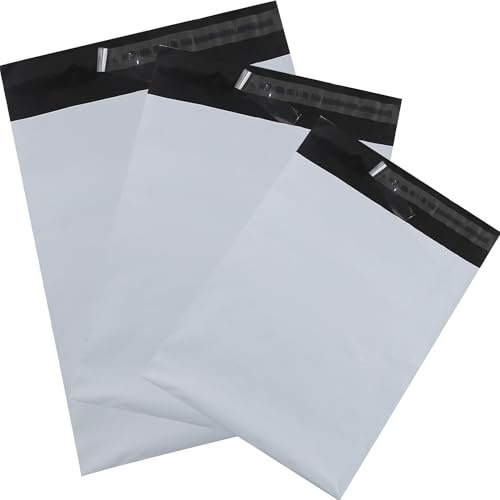 HVDHYY Buste per Spedizione di Plastica Miste Busta da Imballaggio Vestiti Borse Postali 25 * 35cm/30 * 42cm/35 * 45cm Sacchetti Spedizionidi Bianca Autoadesive Anti-manomissione 30pcs