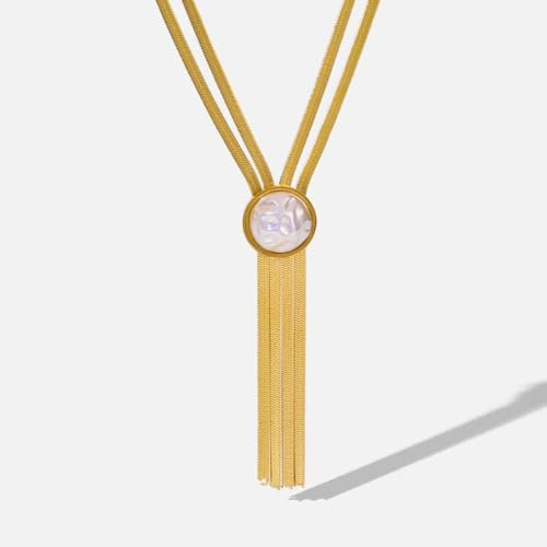 Halskette Ketten Schmuck Herren Frauen Anhänger Necklace Unregelmäßige Perle Colliers Halskette Für Frauen Vintage Dame Schlange Kette Partei Schmuck N006